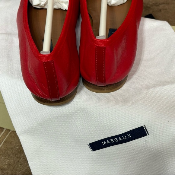 MARGAUX Size 7 WIDE The Demi Nappa Leather Ballet Flat in Scarlett Nappa - Picture 3 of 11